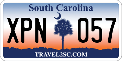 SC license plate XPN057
