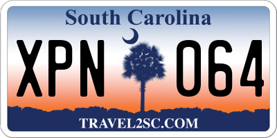 SC license plate XPN064