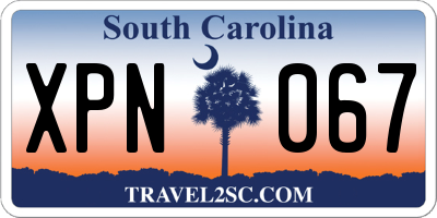 SC license plate XPN067