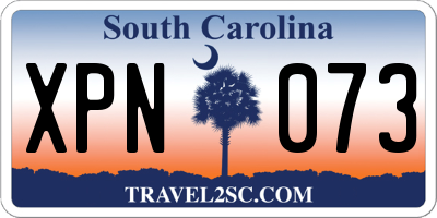 SC license plate XPN073