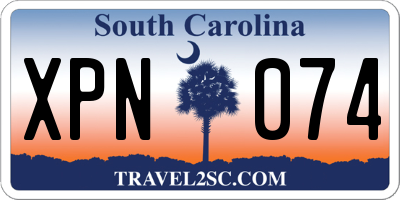 SC license plate XPN074