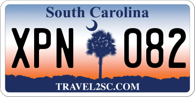 SC license plate XPN082