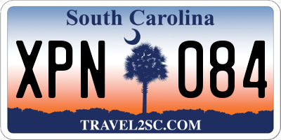 SC license plate XPN084
