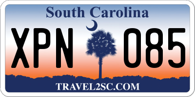 SC license plate XPN085