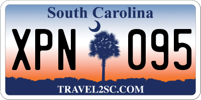 SC license plate XPN095