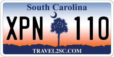 SC license plate XPN110