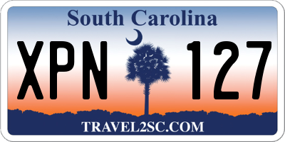 SC license plate XPN127