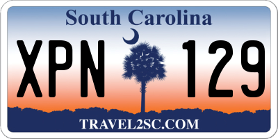 SC license plate XPN129