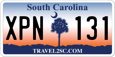 SC license plate XPN131