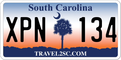SC license plate XPN134