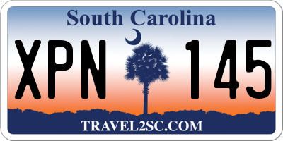 SC license plate XPN145