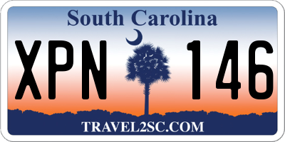SC license plate XPN146