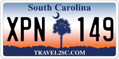 SC license plate XPN149