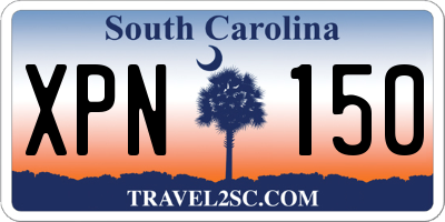 SC license plate XPN150