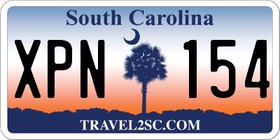 SC license plate XPN154