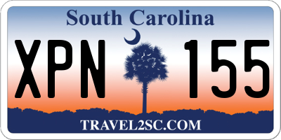 SC license plate XPN155