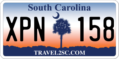 SC license plate XPN158