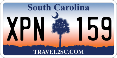 SC license plate XPN159