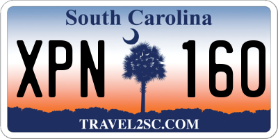 SC license plate XPN160