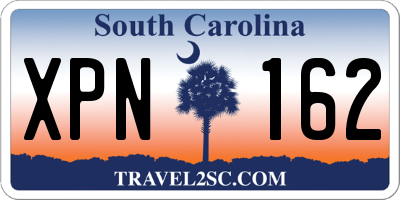 SC license plate XPN162