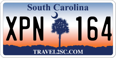 SC license plate XPN164