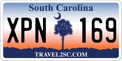 SC license plate XPN169