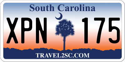 SC license plate XPN175