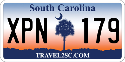 SC license plate XPN179