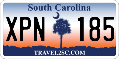 SC license plate XPN185