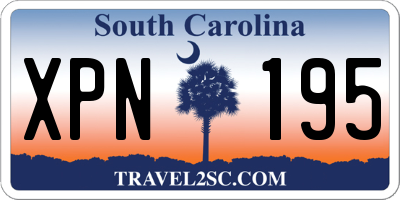SC license plate XPN195