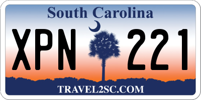 SC license plate XPN221