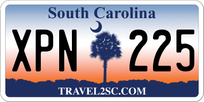 SC license plate XPN225