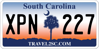 SC license plate XPN227
