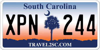 SC license plate XPN244