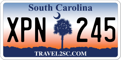 SC license plate XPN245