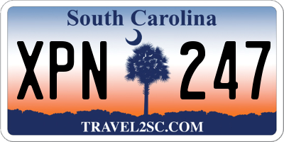 SC license plate XPN247