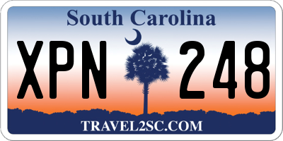 SC license plate XPN248
