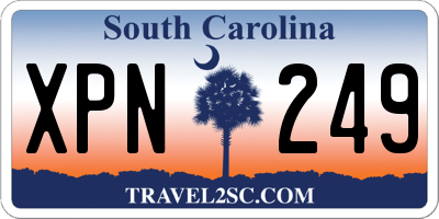 SC license plate XPN249