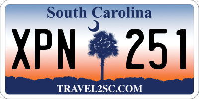 SC license plate XPN251