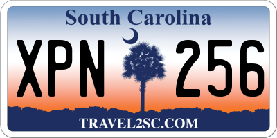 SC license plate XPN256