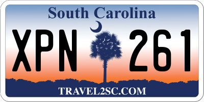 SC license plate XPN261