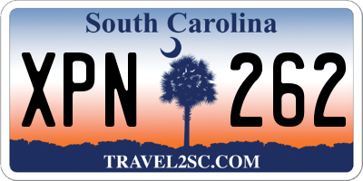 SC license plate XPN262