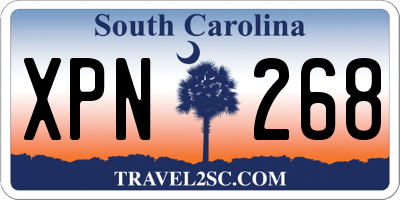 SC license plate XPN268