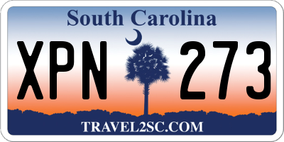 SC license plate XPN273