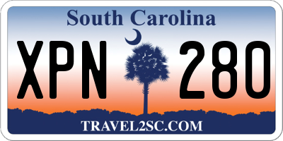 SC license plate XPN280