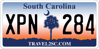 SC license plate XPN284