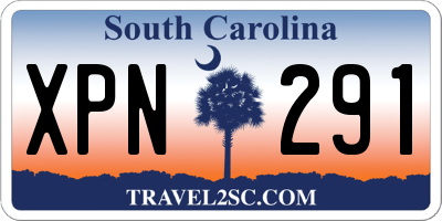 SC license plate XPN291