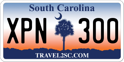 SC license plate XPN300