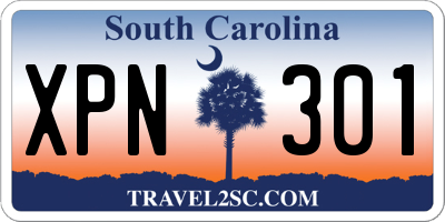 SC license plate XPN301