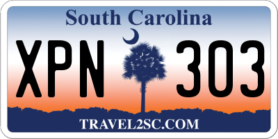 SC license plate XPN303